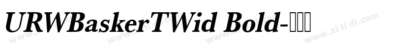 URWBaskerTWid Bold字体转换